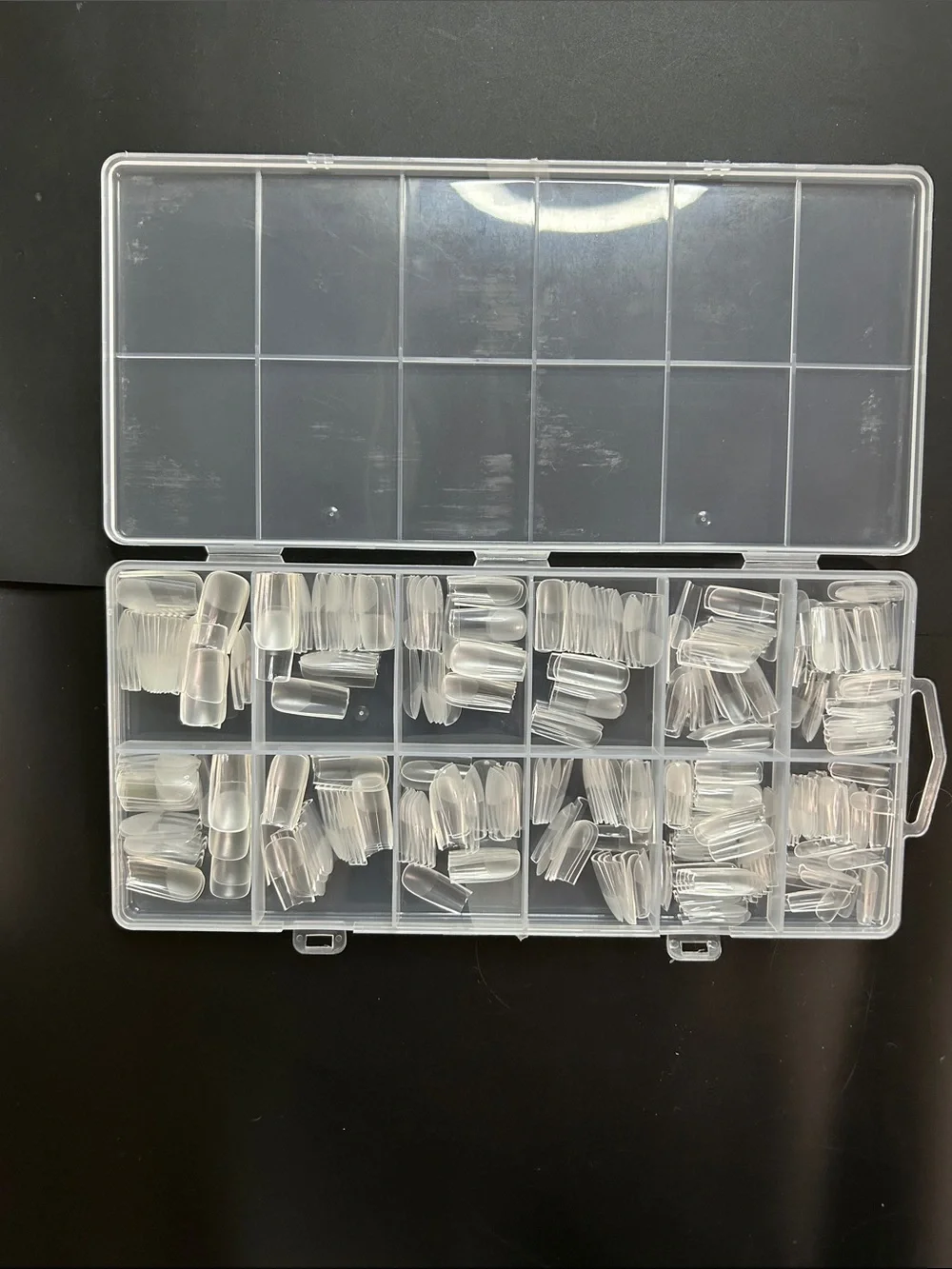 Medium Square Clear False Press On Nails